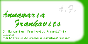 annamaria frankovits business card